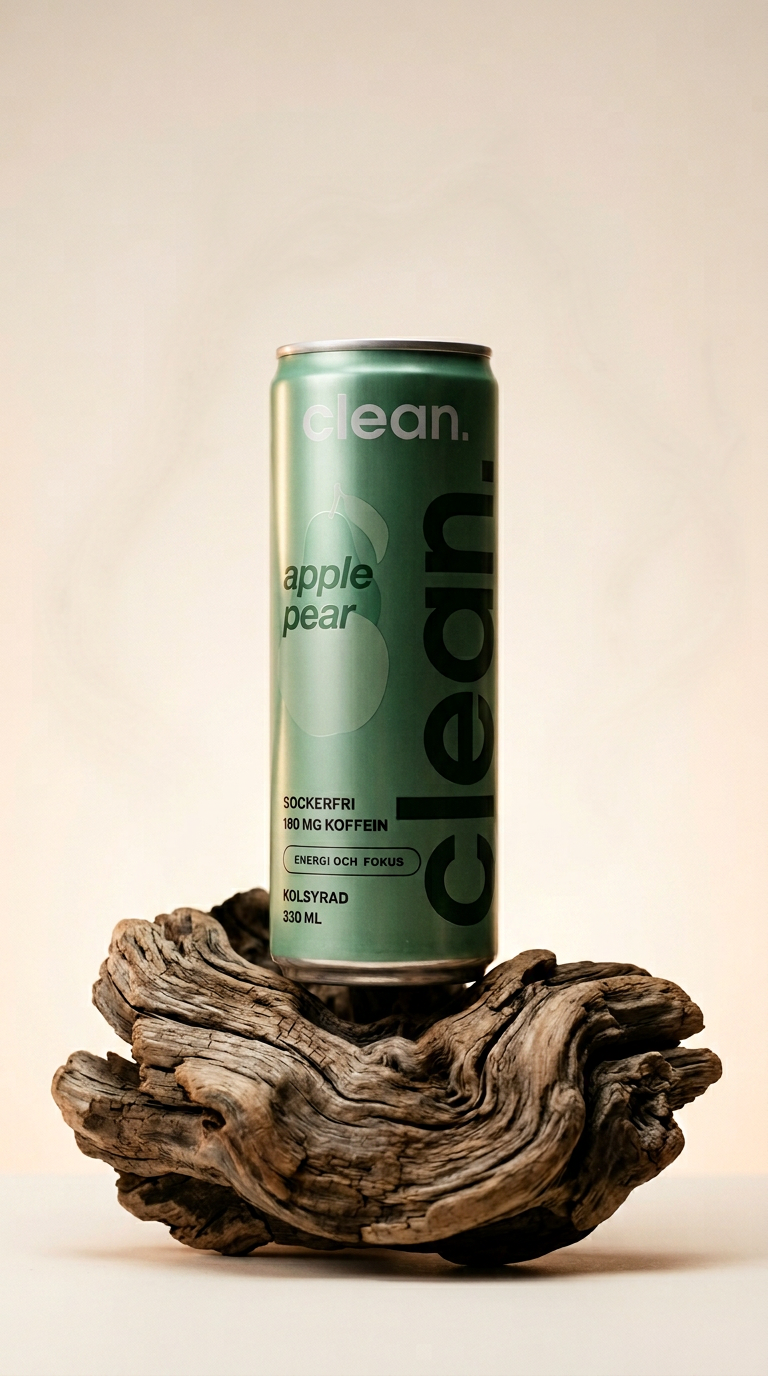 AI product shot of Clean Päron/Äpple