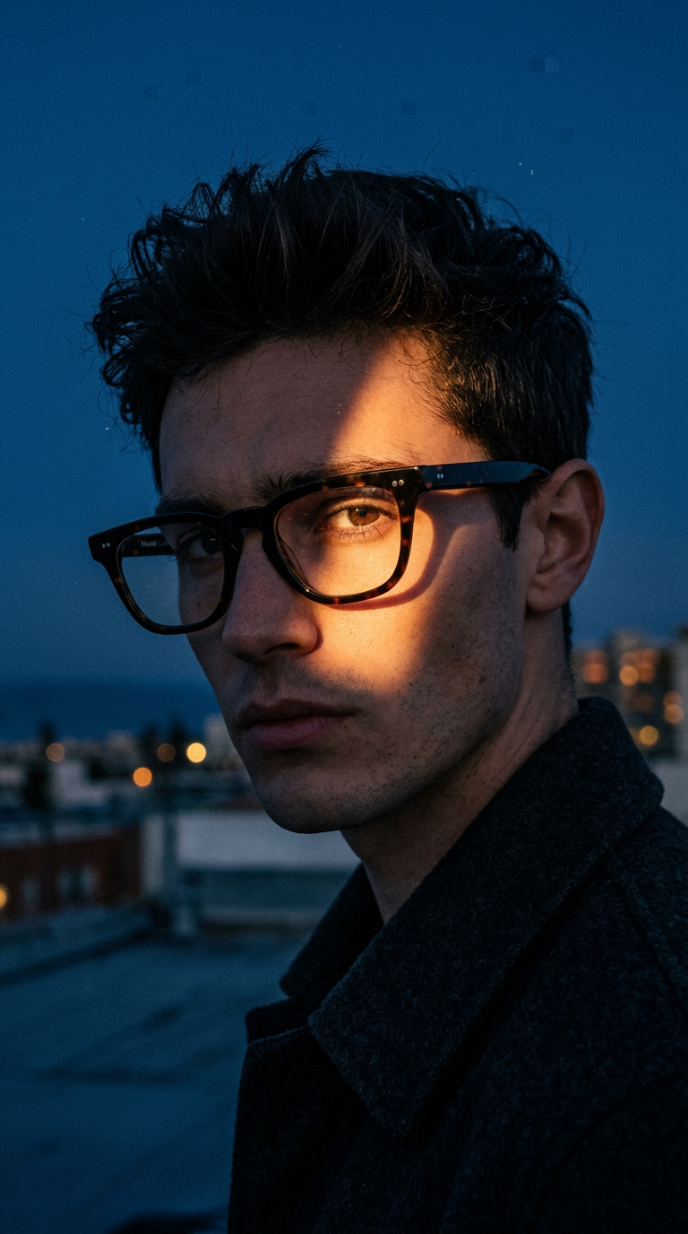 AI product shot of Amal Optical / Black Tortoise & Prescription Lens