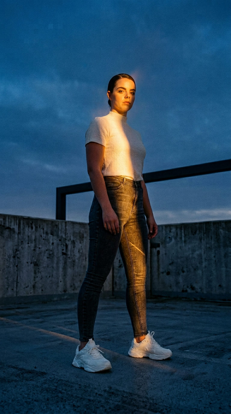 AI product shot of Skinny Jeans | Washed Grey | Shorter Fit