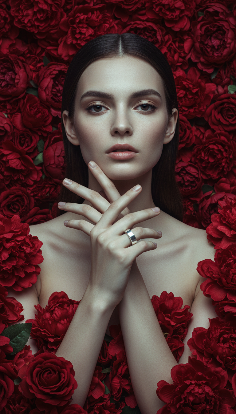 AI product shot of Tamir - Matt Silver Ring 6mm