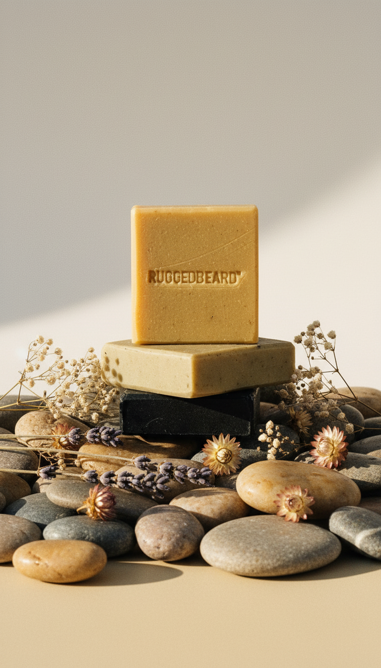 AI product shot of Roots Beard Soaps - 140g