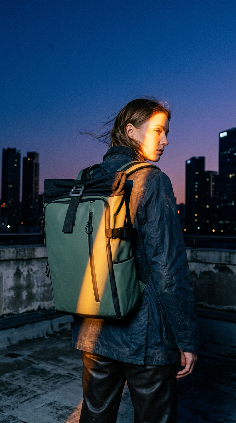 AI product shot of TRAVEL BACKPACK 30L-40L