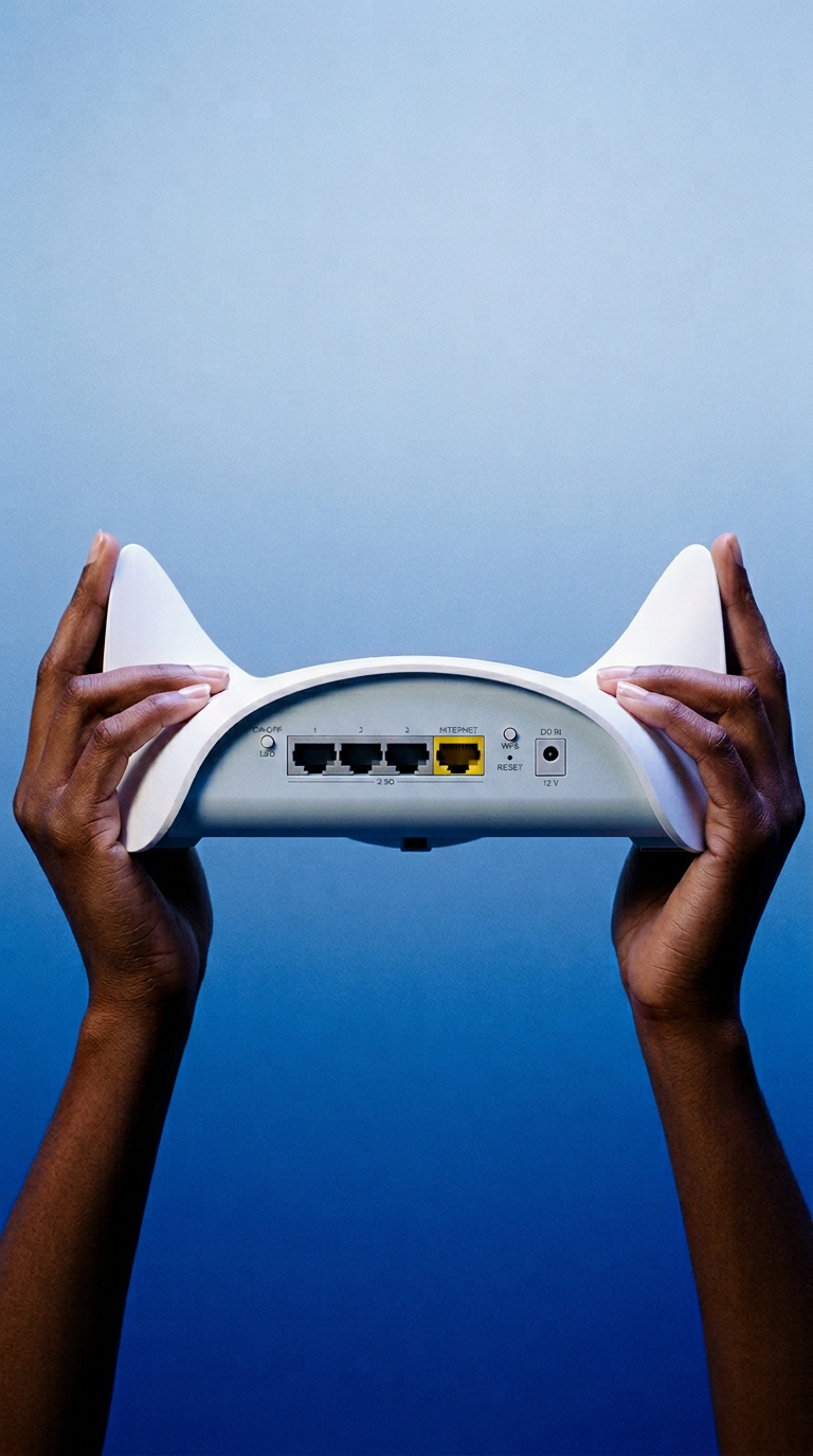 AI product shot of M36 BE3600 Wi-Fi 7 Smart Mesh Router