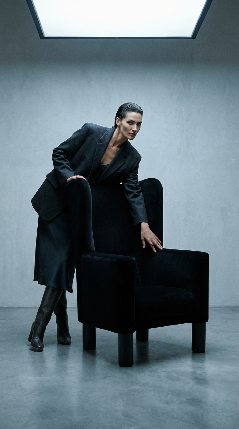 AI product shot of Sowden wing chair