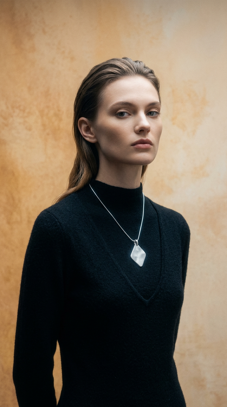 AI product shot of Pendentif Frozen Losange