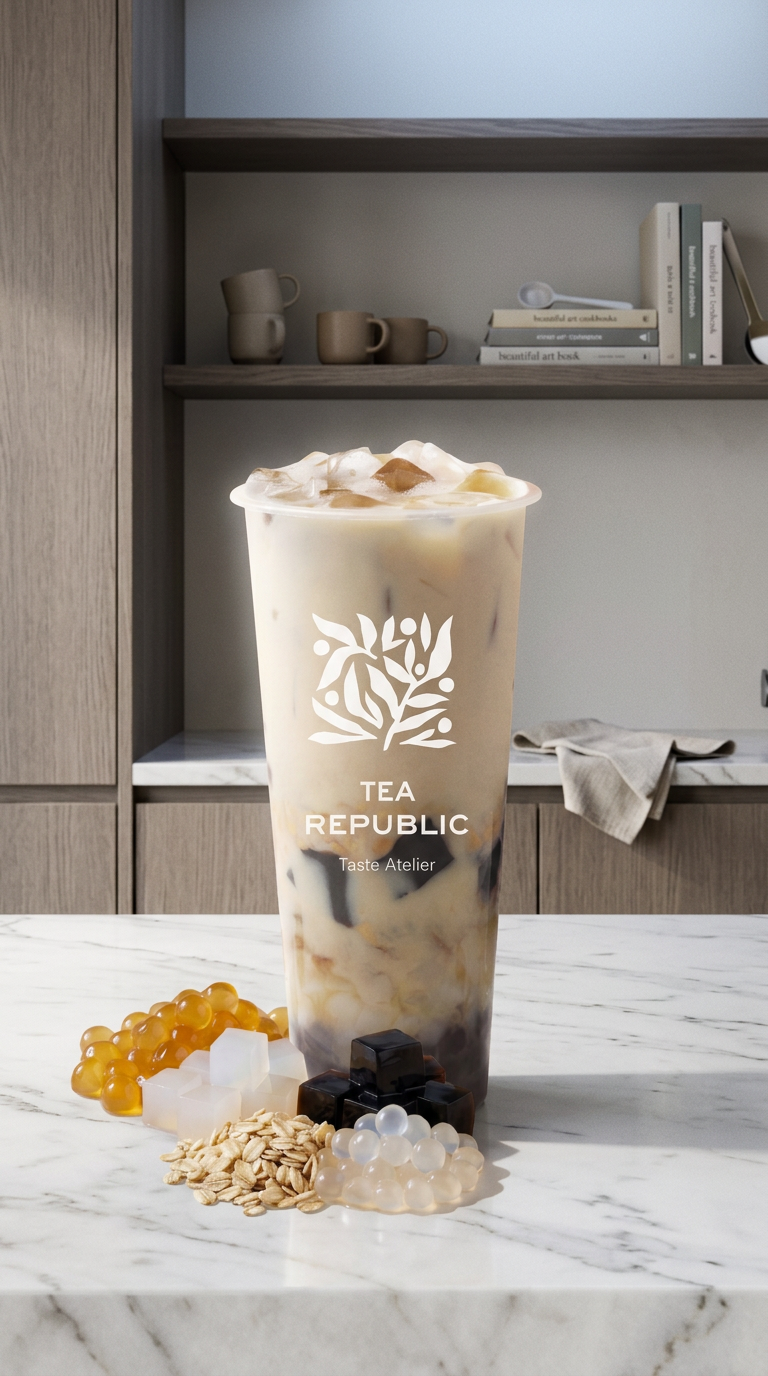 AI product shot of Tea Republic Bubble Tea