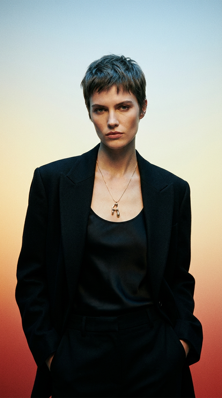 AI product shot of Goopy Letter Initial Charm Necklace