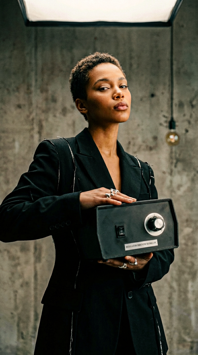 AI product shot of Regulator obrotów silnika prądu stałego DC 12V 20A