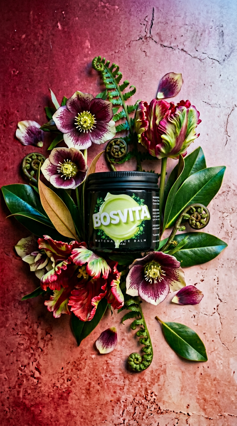 AI product shot of Matcha Face Balm
