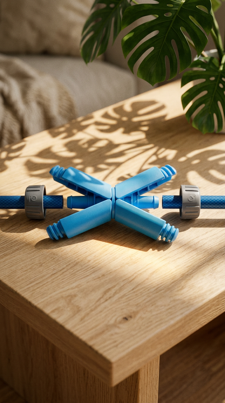 AI product shot of JawGrip Hose Repair / Extend Connector