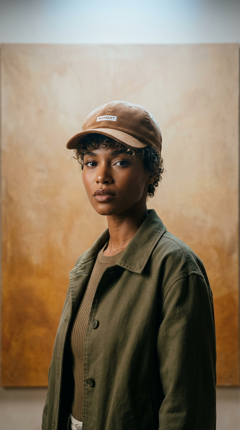 AI product shot of Moment Logo Hat