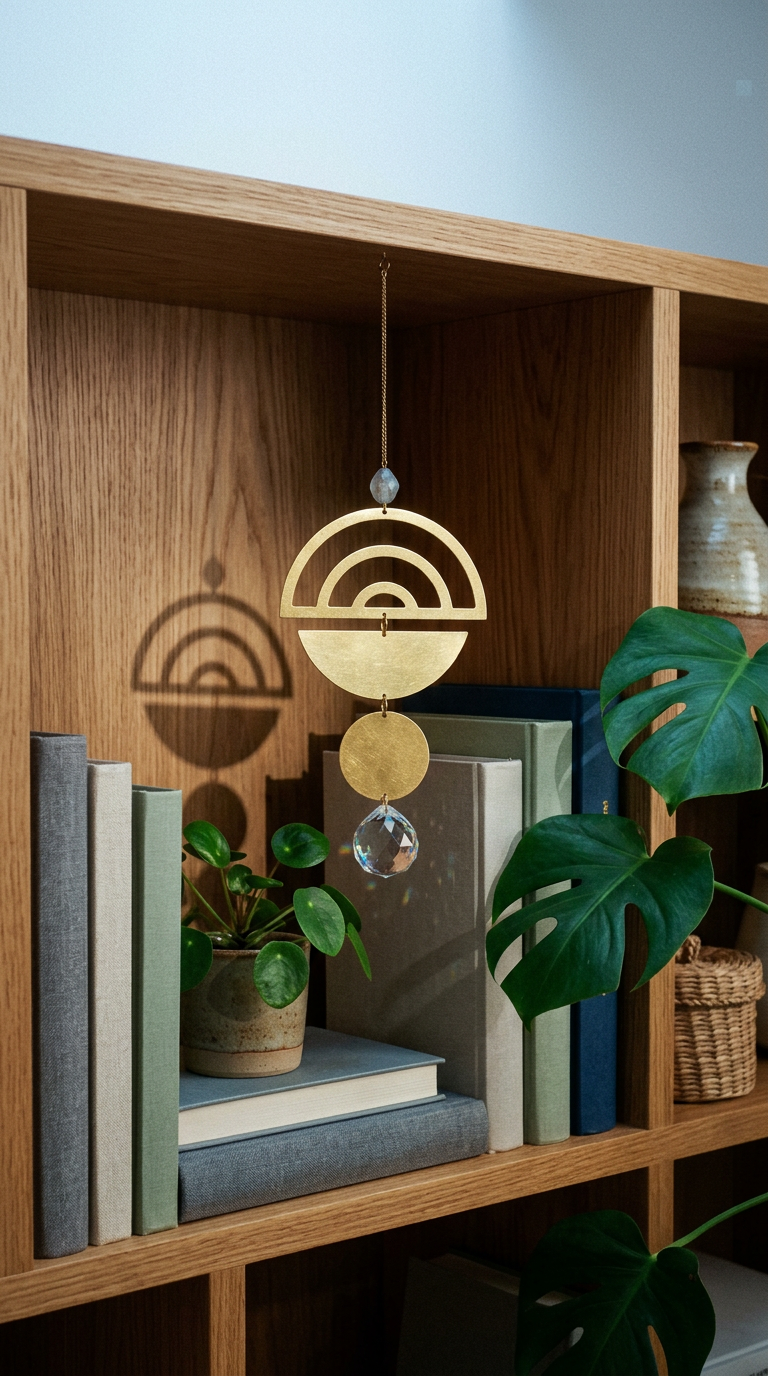 AI product shot of Labradorite Suncatcher