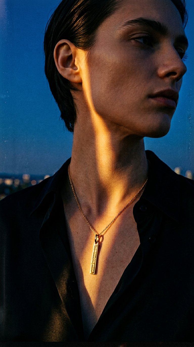 AI product shot of The World Is Yours Pendant