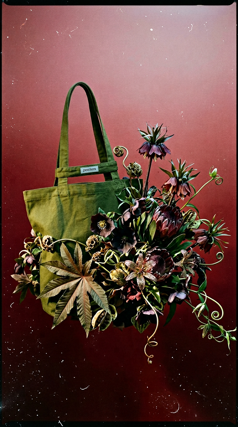 AI product shot of Avocado tote bag