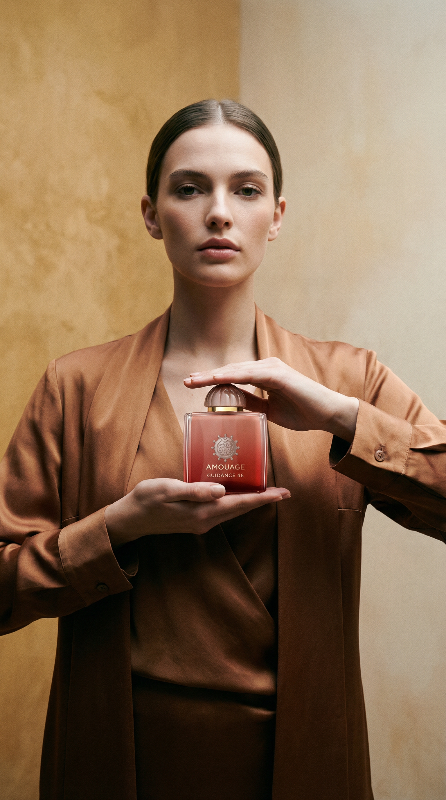 AI product shot of Guidance 46 Amouage