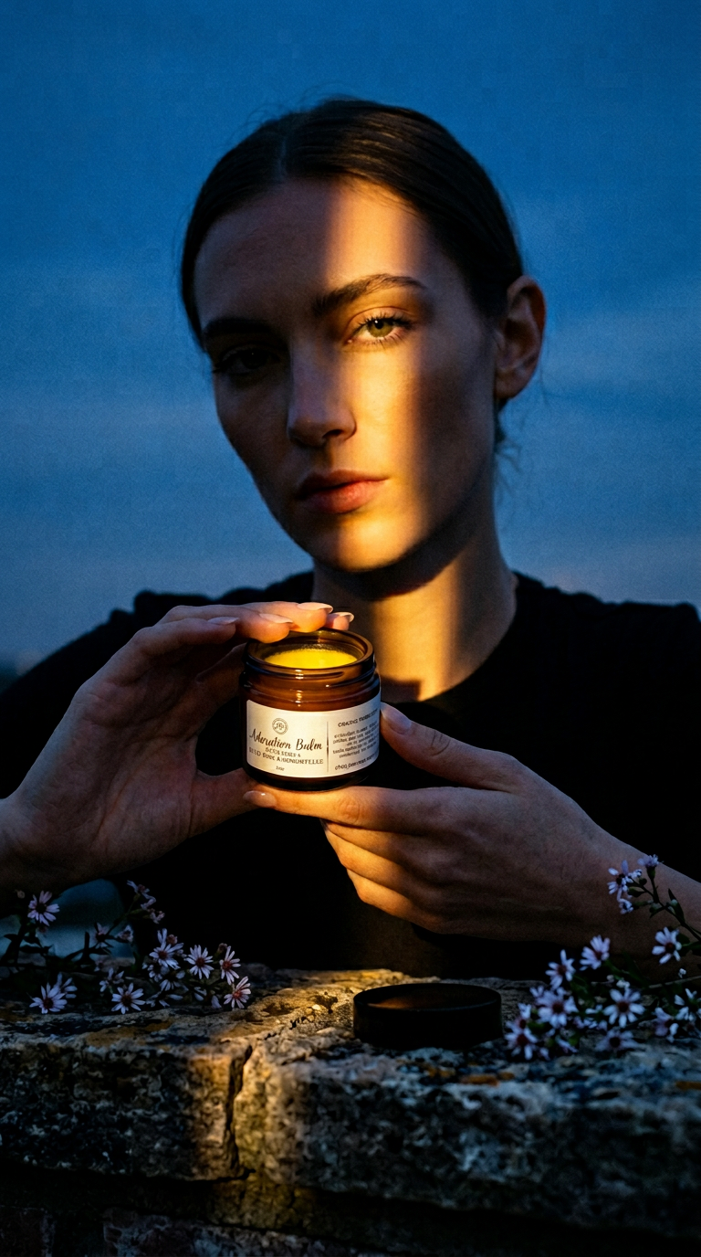 AI product shot of Adoration Balm with Calendula, Rose & Immortelle