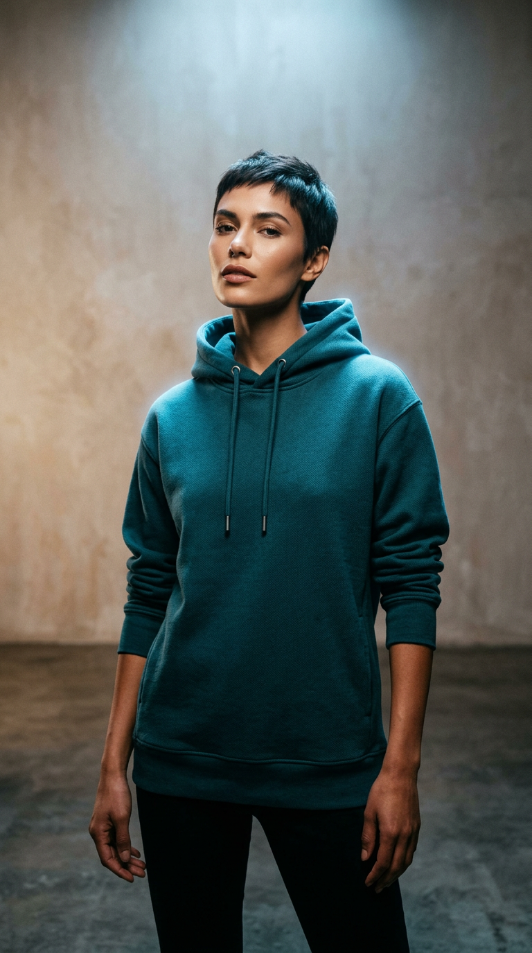 AI product shot of EMB Hoodie