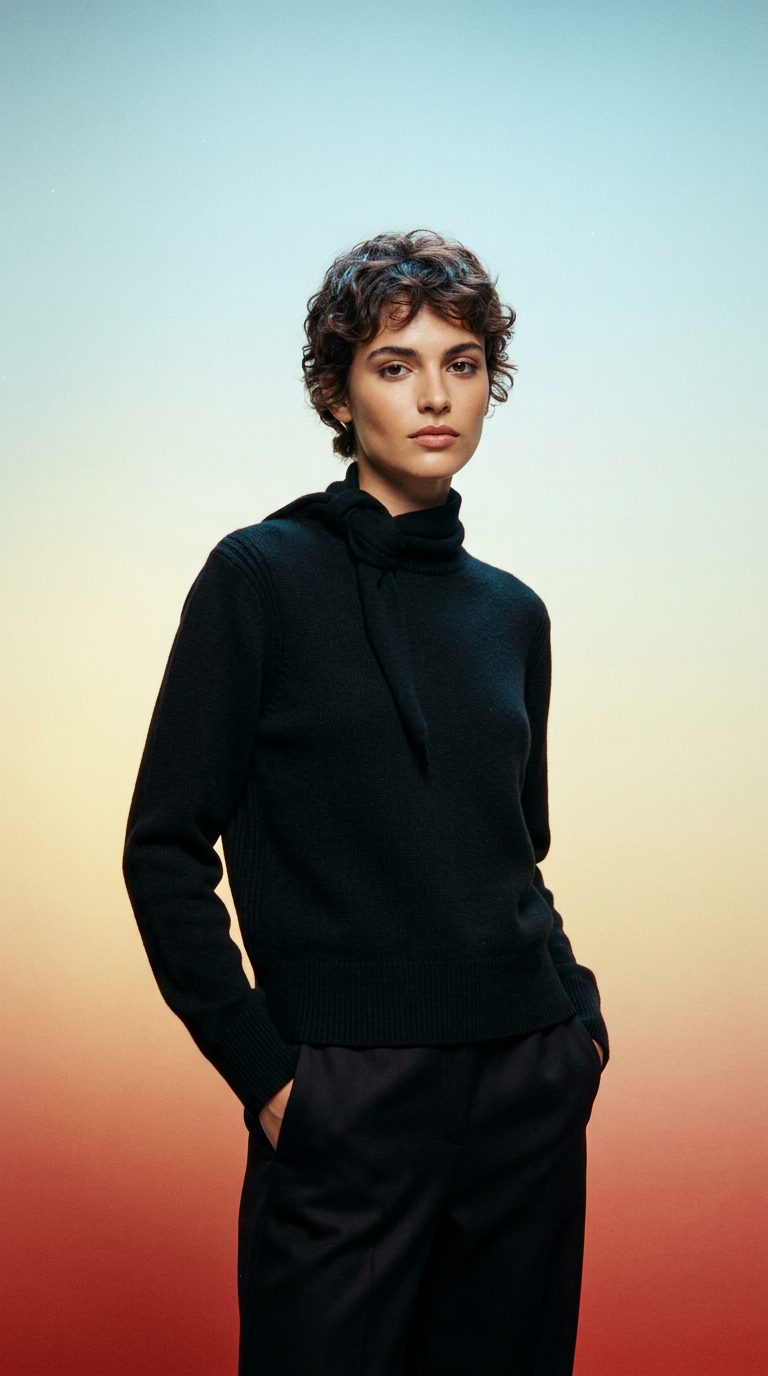 AI product shot of Alma Sweater Black