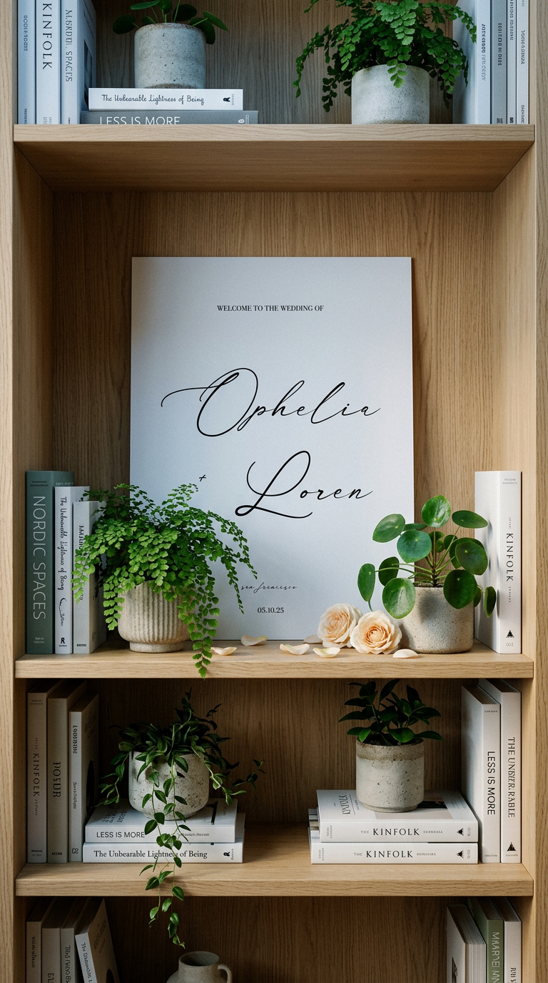 AI product shot of Welcome Sign II | Aria Collection | Wedding Signage