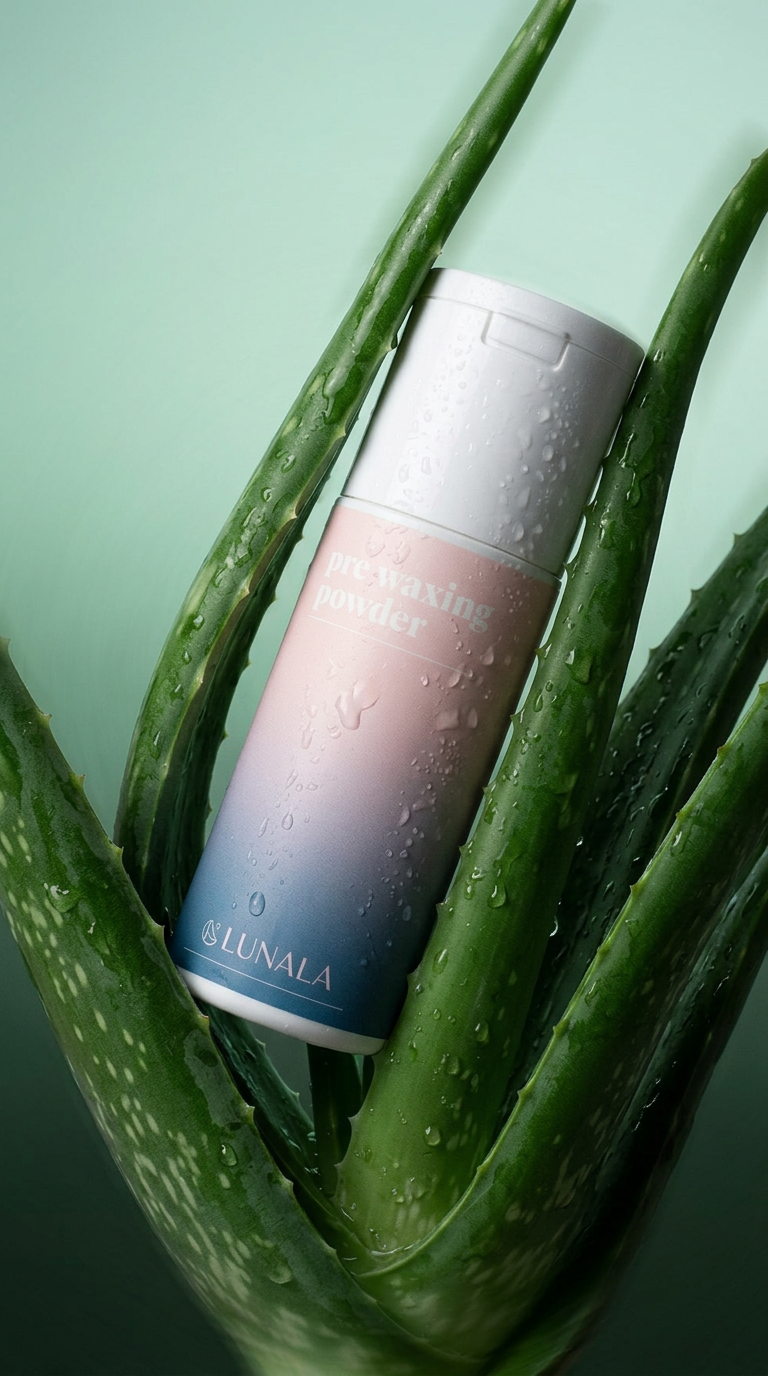 AI product shot of 루나라 프리왁싱 파우더