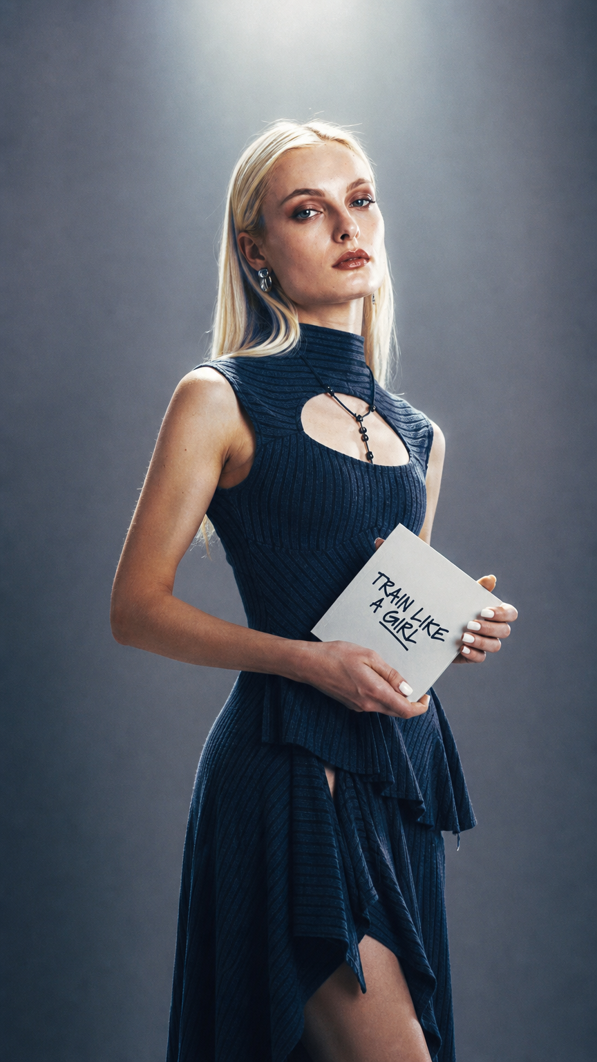 AI product shot of TRAIN LIKE A GIRL