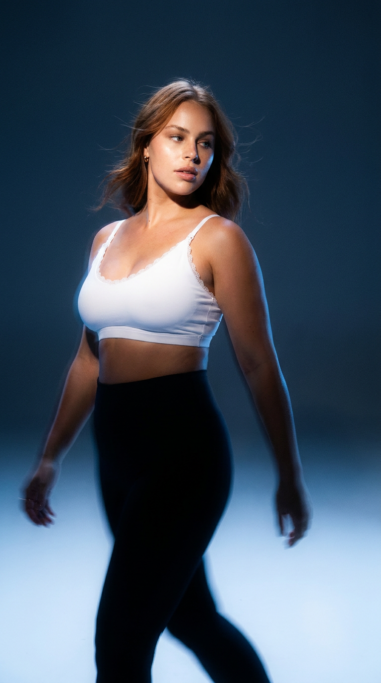 AI product shot of Staple White Lace Bra
