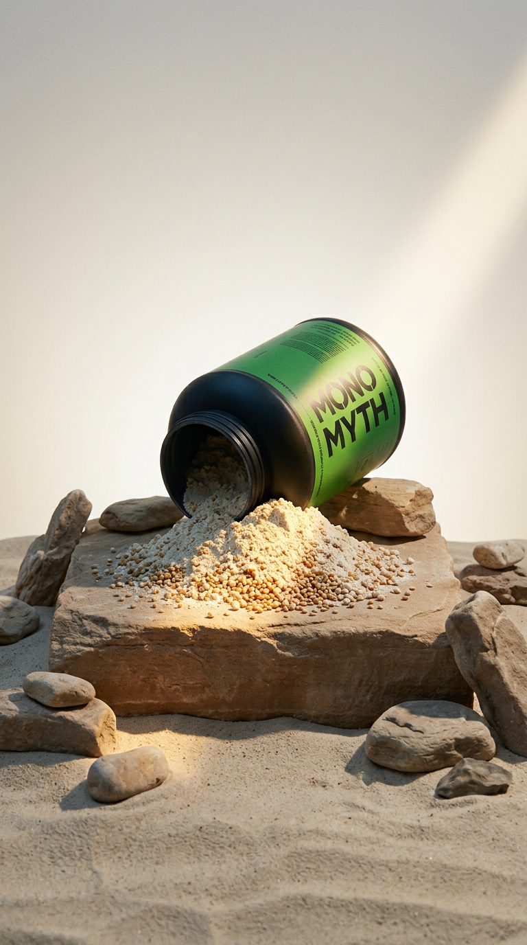 AI product shot of 미숫가루맛 식사대용 MRP 쉐이크 4통 & 쉐이커 (4개월 플랜)