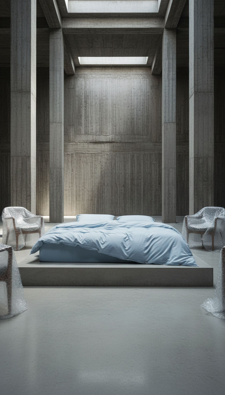 AI product shot of Percale Duvet Cover - Morning Blue