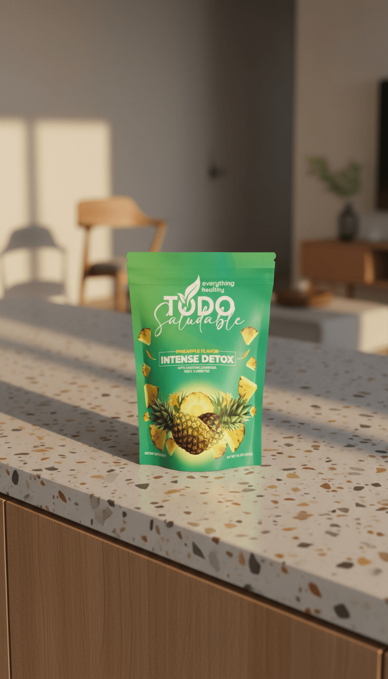 AI product shot of Intense Detox – Pineapple Flavor