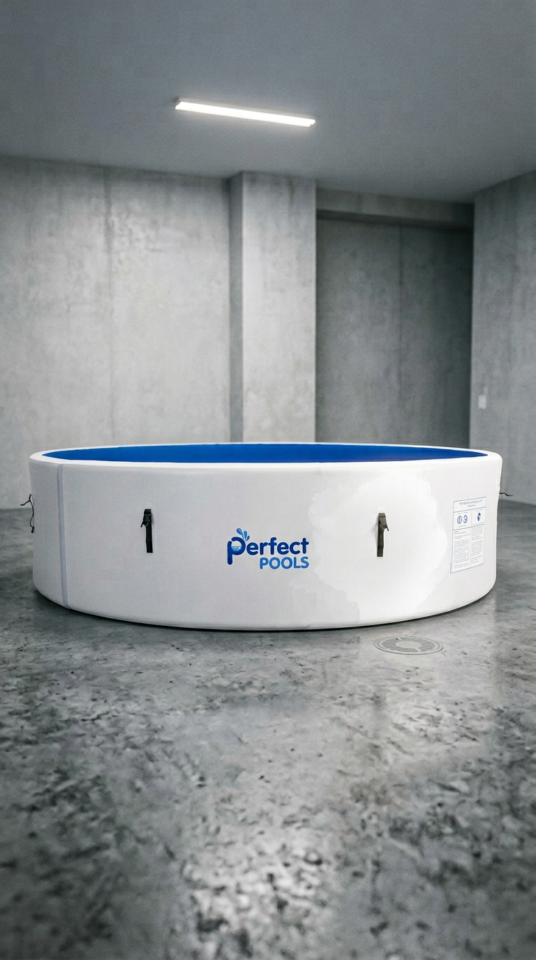 AI product shot of 20ft Round Drop Stitch Pool