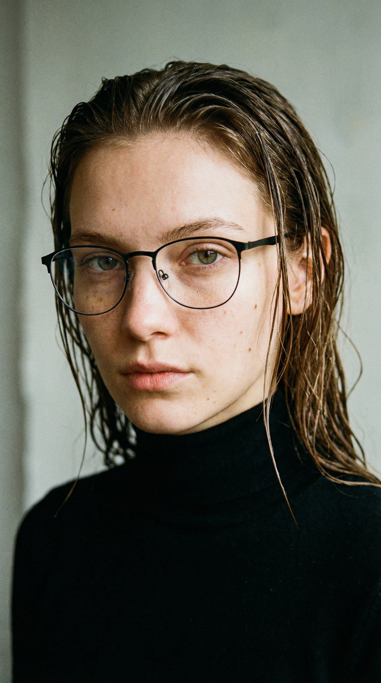 AI product shot of Matte Black Ember - Metal Eyeglasses