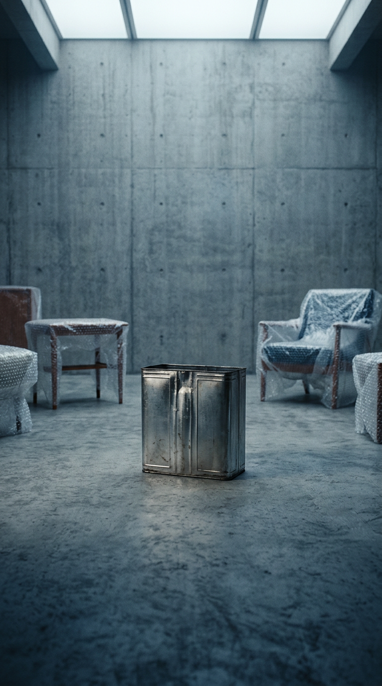 AI product shot of Recycled Steel Oil Cans - Rectangle