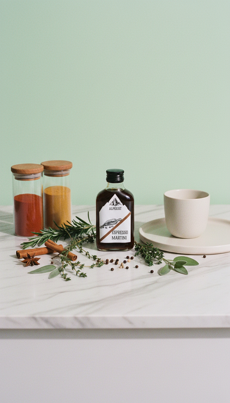 AI product shot of Alpgeist Espresso Martini