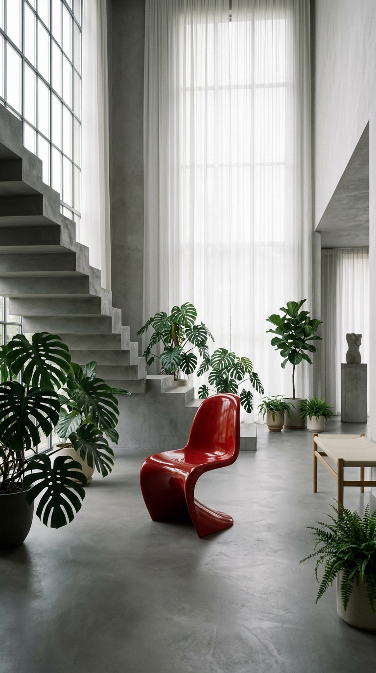 AI product shot of Panton-Chair