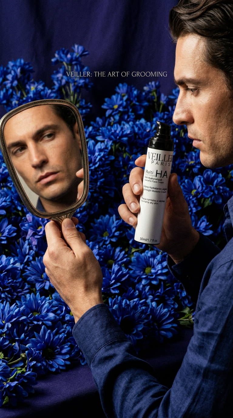 AI product shot of Hyaluronic Acid Face Cream for Men