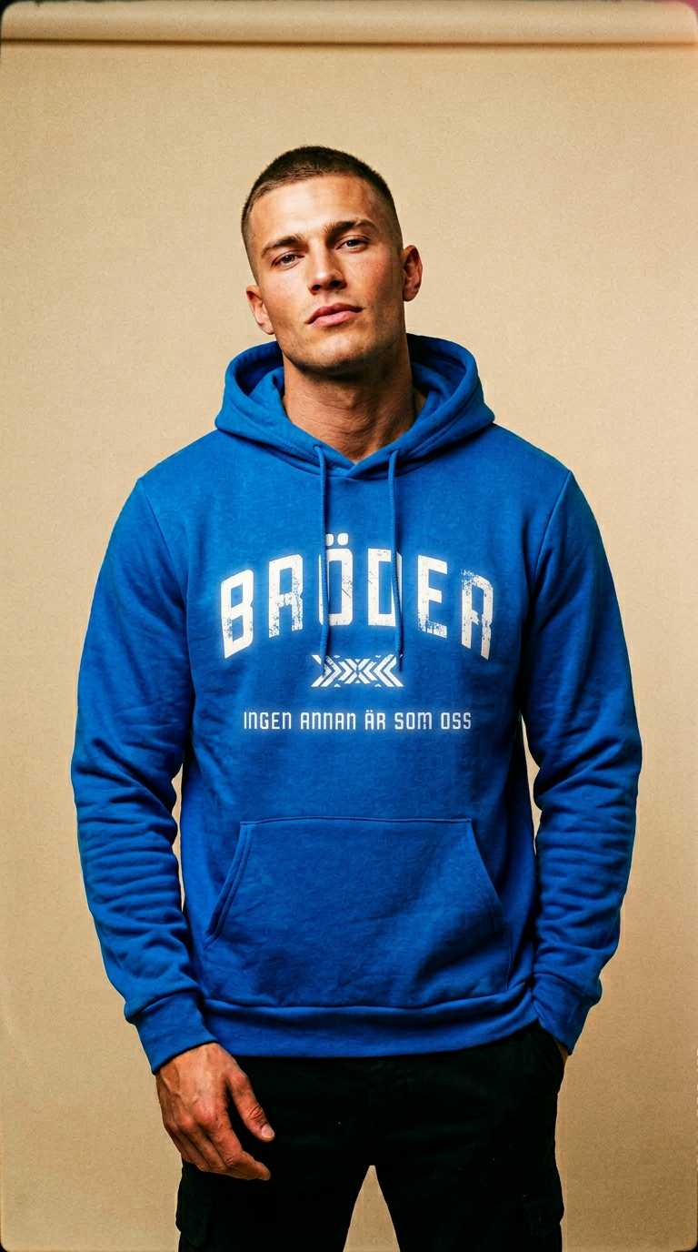 AI product shot of HOODIE – BRÖDER CLASSIC