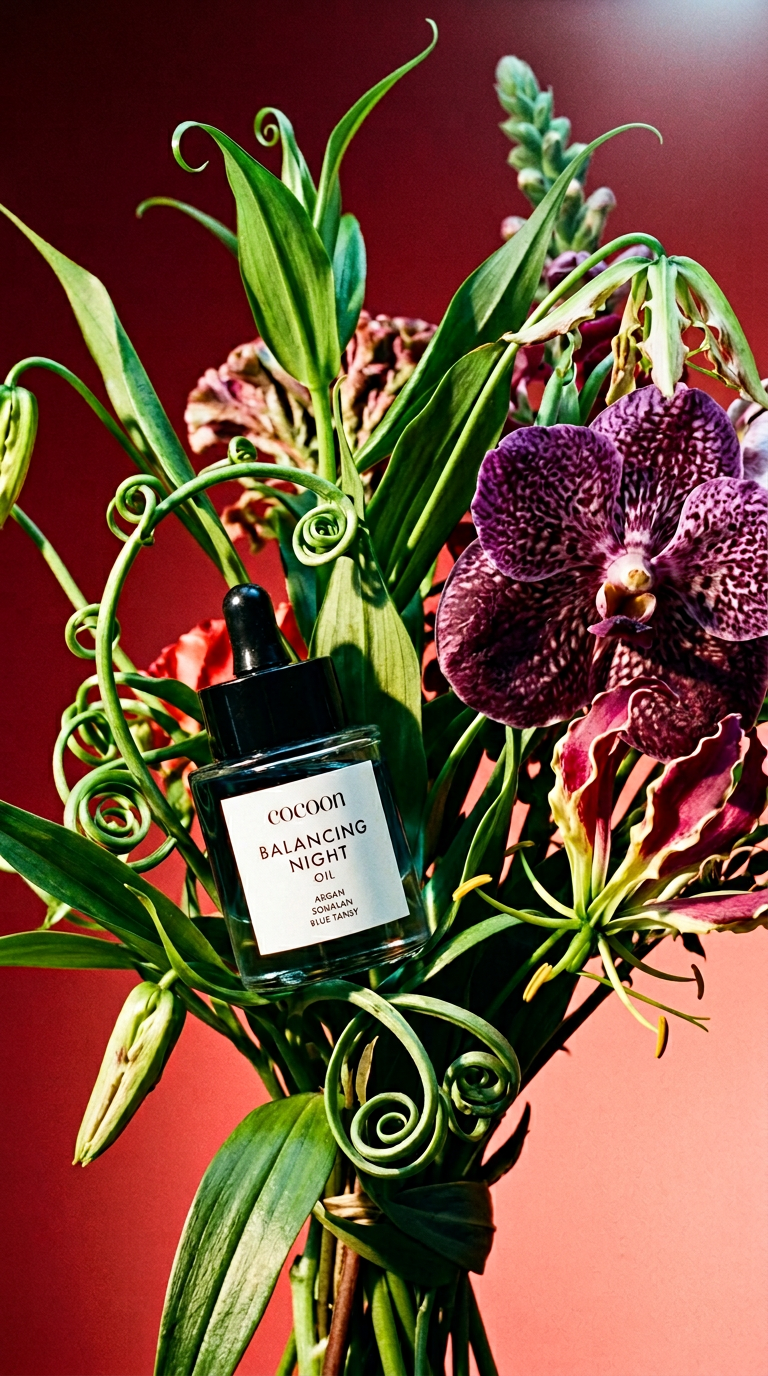 AI product shot of Balancing Night Oil