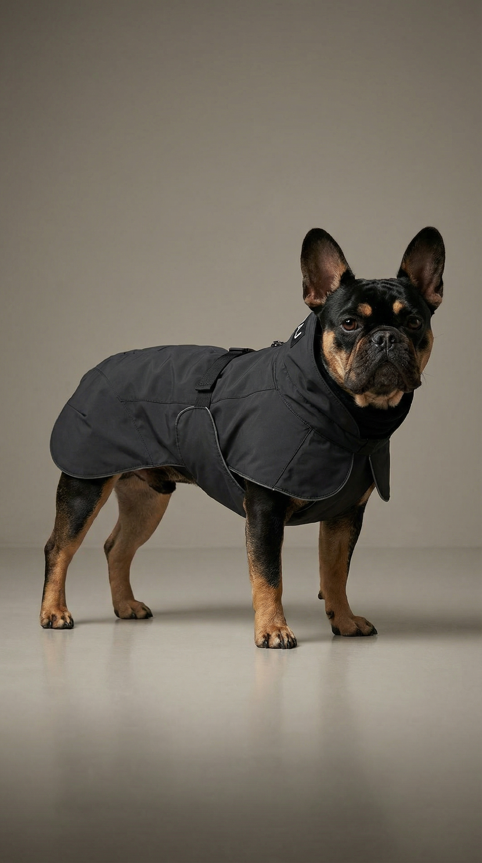 AI product shot of PAIKKA Visibility Winter Jacket Dark