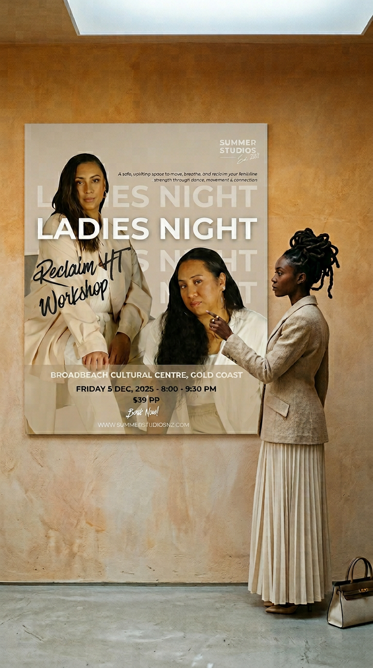 AI product shot of RECLAIM WORKSHOP - Ladies Night (Gold Coast Edition)