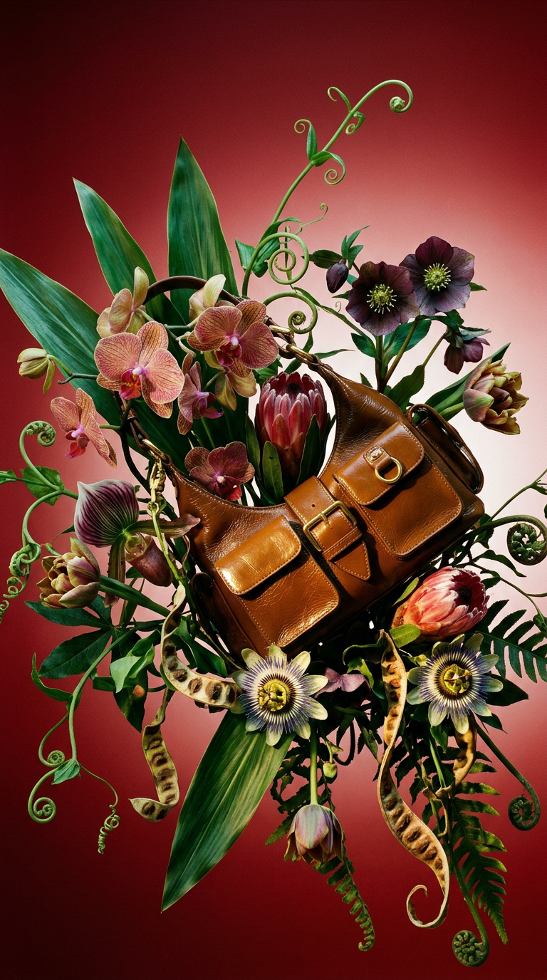 AI product shot of AI Photoshoot for bags