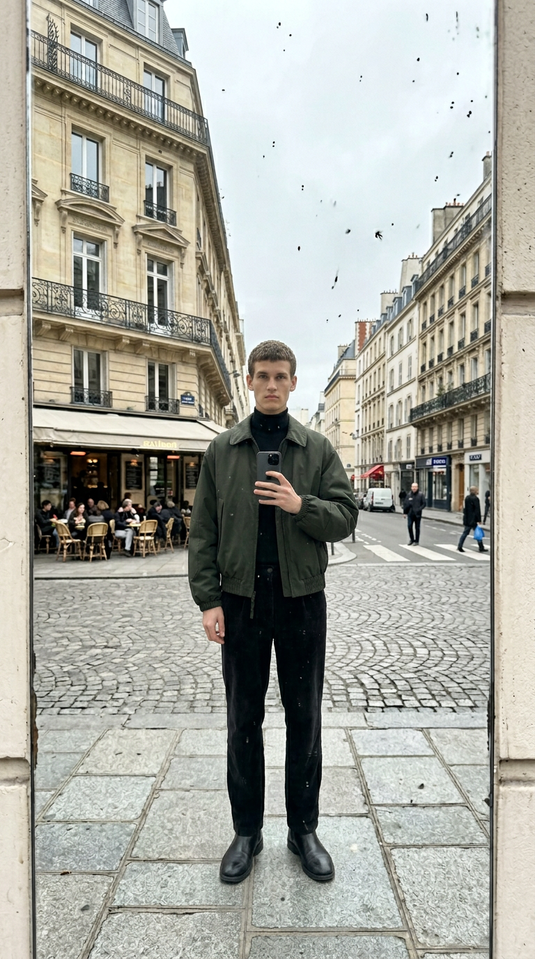 AI product shot of PUFFTECH 輕暖科技布勞森外套