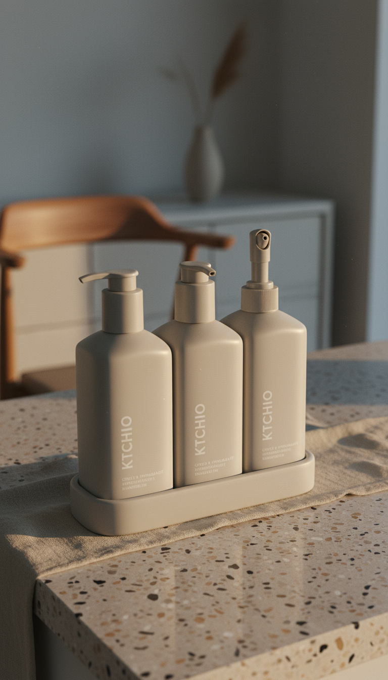 AI product shot of KITCHEN TRIO - LEMON & POMEGRANATE + WATERMELON & LIME