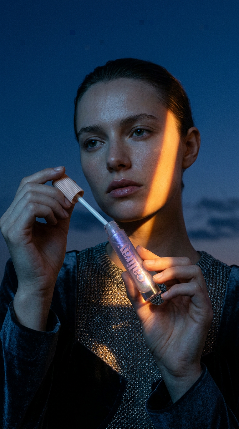 AI product shot of big swell lip plumping gloss