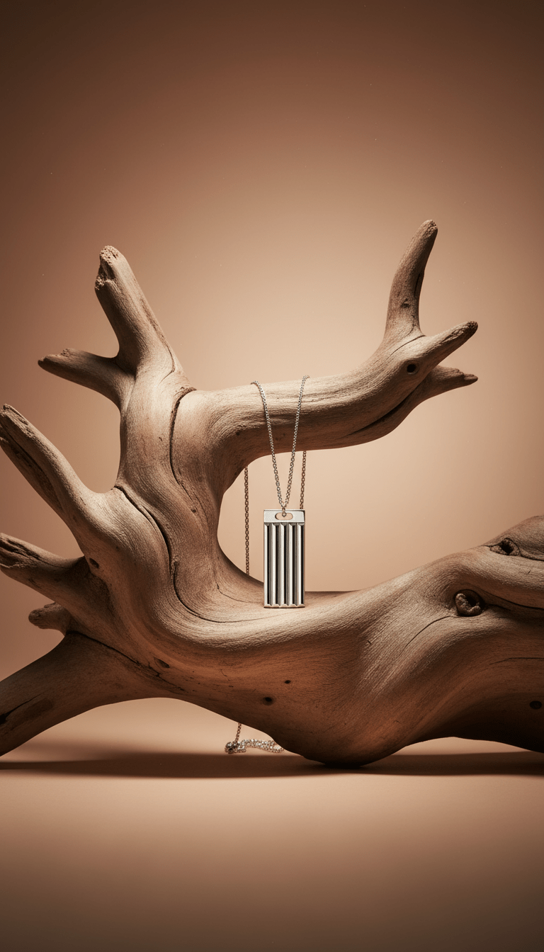 AI product shot of 8g Polished Sterling Silver Godron Necklace