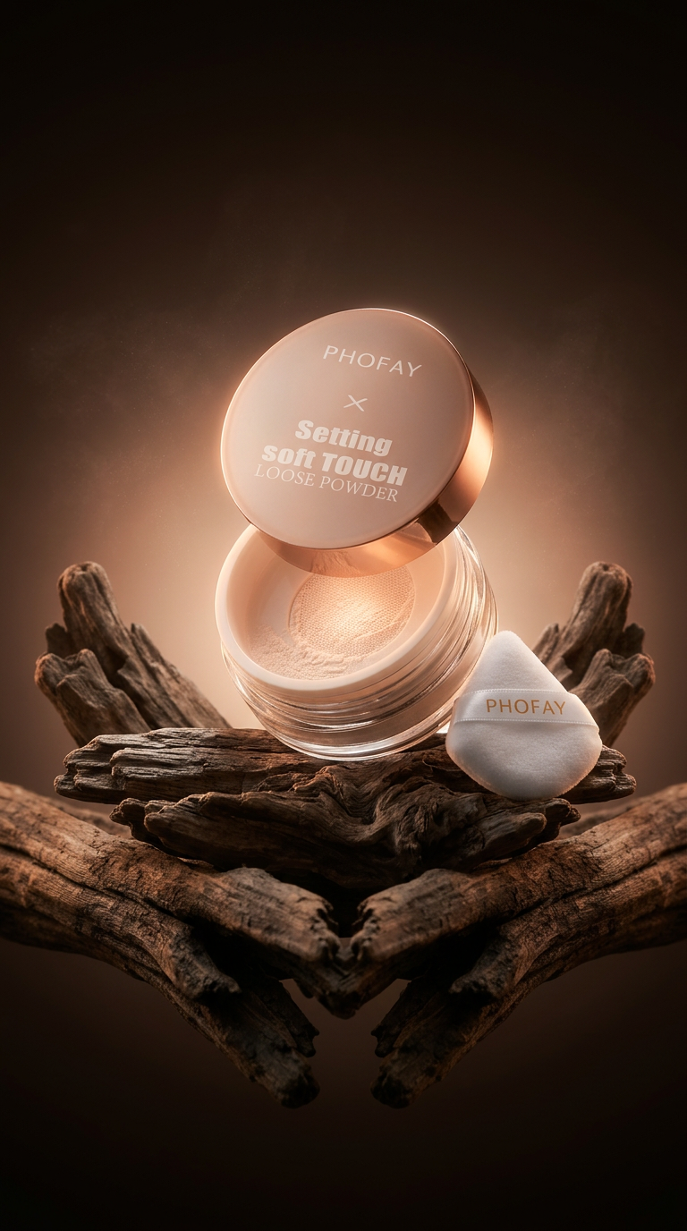 AI product shot of PHOFAY Setting Soft Touch Loose Powder
