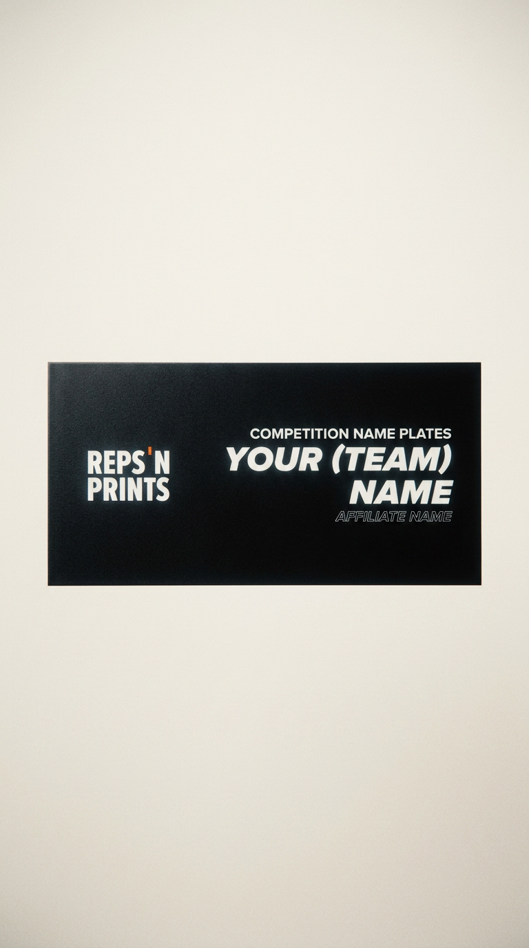 AI product shot of Competition Name Plates