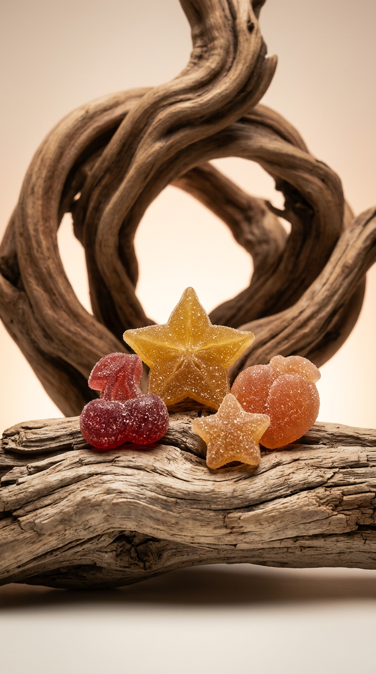 AI product shot of Starfruit Sour Gummies