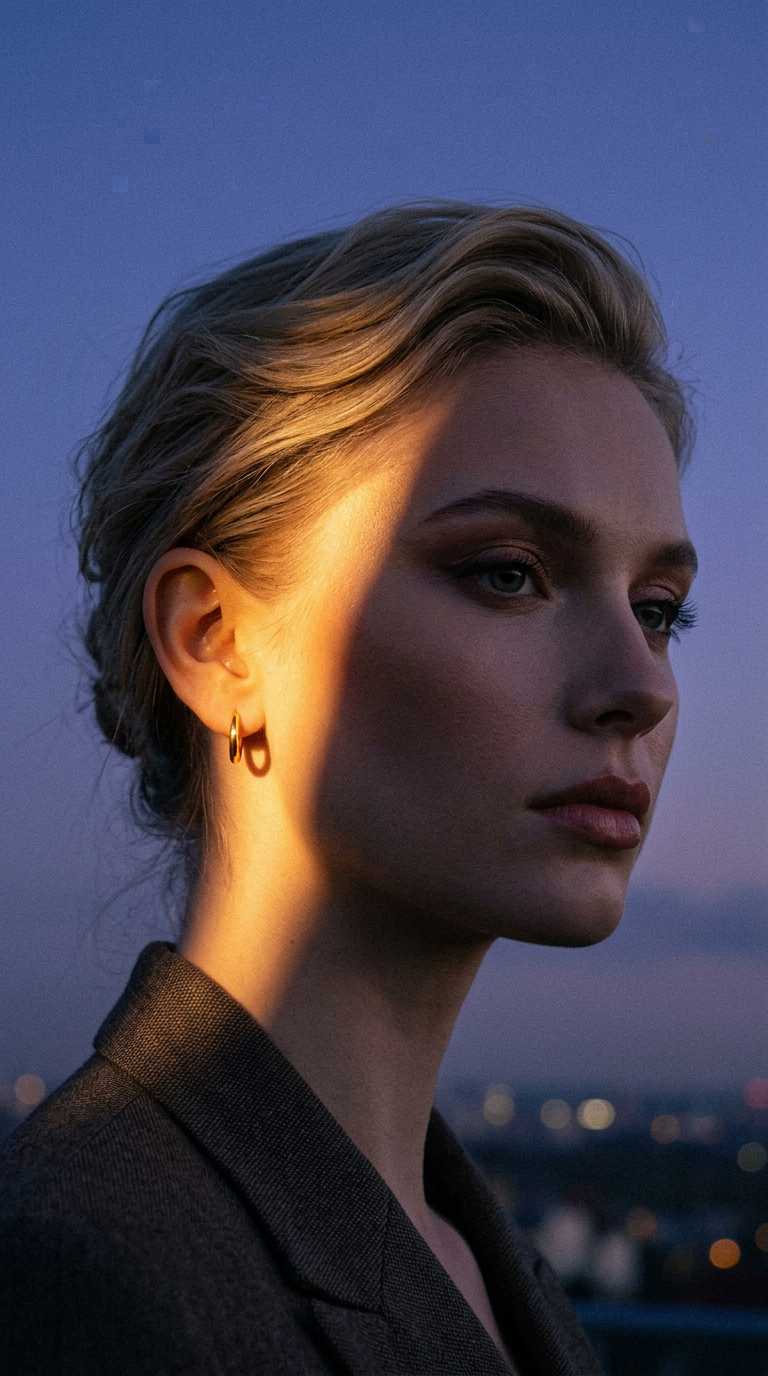 AI product shot of 18k Gold-filled Glossy Hoop Earrings Small