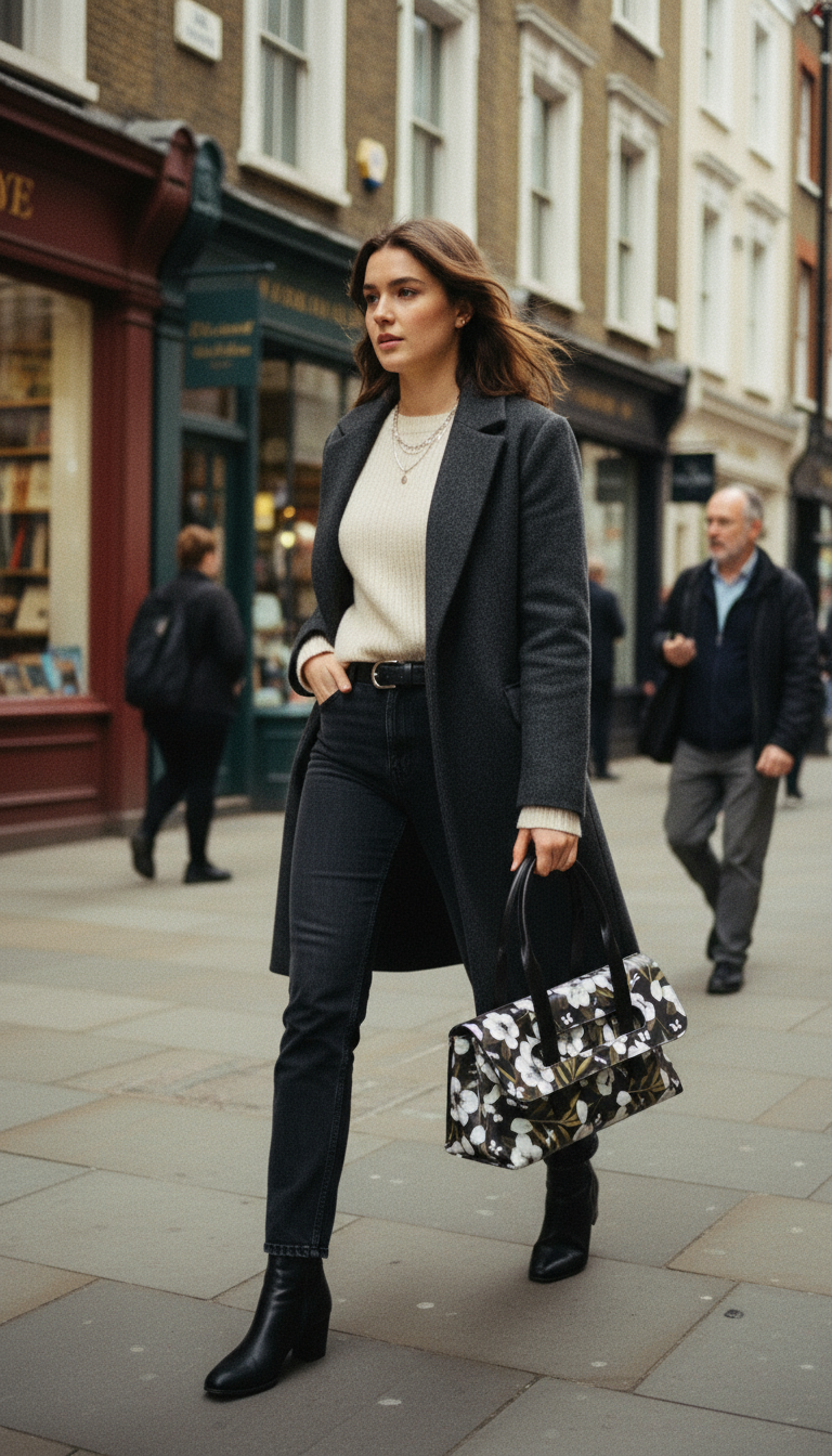 AI product shot of CHIARA PICCOLA in brown leather