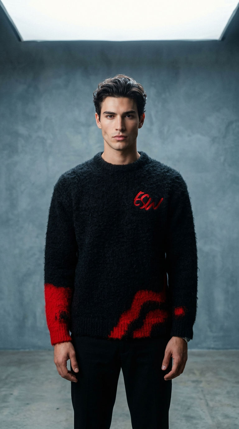 AI product shot of Mohair Sweater